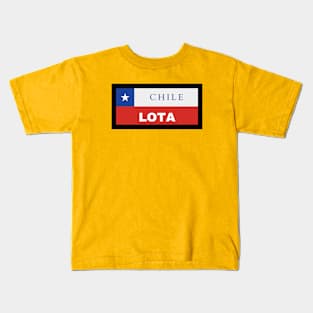 Lota City in Chilean Flag Kids T-Shirt